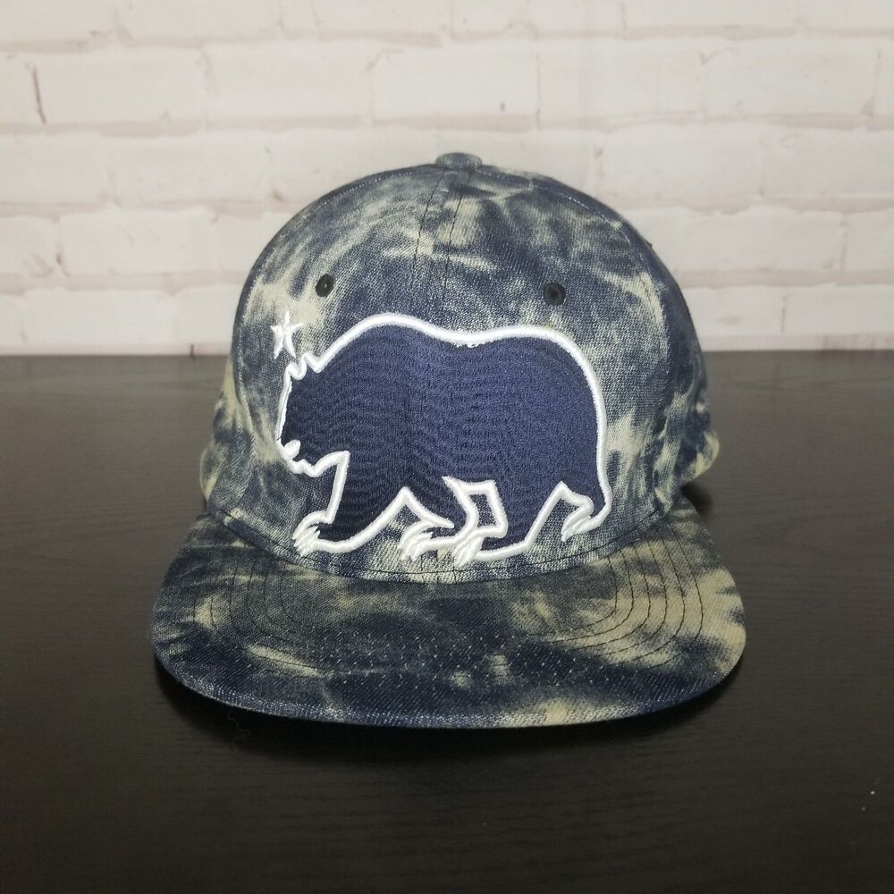 Pit Bull Mens Hat Snap Back Blue Y2K Embroidered California Streetwear Gorpcore